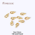 18K Gold Plated Lobster Clasps 10mm/12mm – DIY Jewelry Findings Jewelry Clasps P3 18K Real Gold Plated 30 Pieces