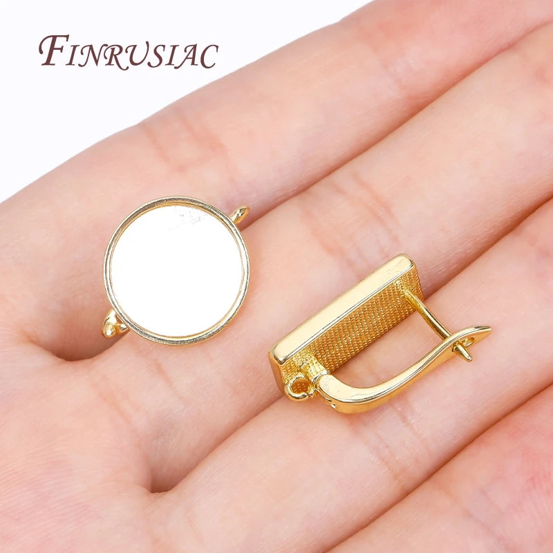 18K Gold Plated Shell Earring Hooks & Clasps | DIY Jewelry Findings Earring Jewelry Findings P3