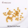14K/18K Gold Plated Round Crimp Beads 2mm 2.5mm 3mm | DIY Jewelry Jewelry Crimp Beads P3 18K Real Gold Plated 2mm-100pcs