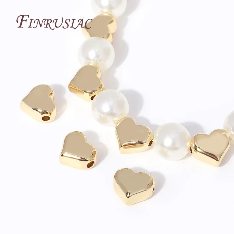 18K Gold Plated Heart Spacer Beads – DIY Jewelry Making Jewelry Spacer Beads P3
