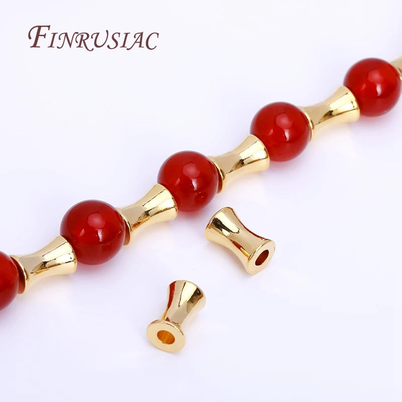 Gold Plated Brass Tube Spacer Beads 4×6mm | DIY Jewelry Making Jewelry Spacer Beads P3