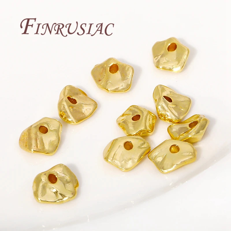 18K Gold Plated Irregular Spacer Beads – DIY Jewelry Making Jewelry Spacer Beads P3