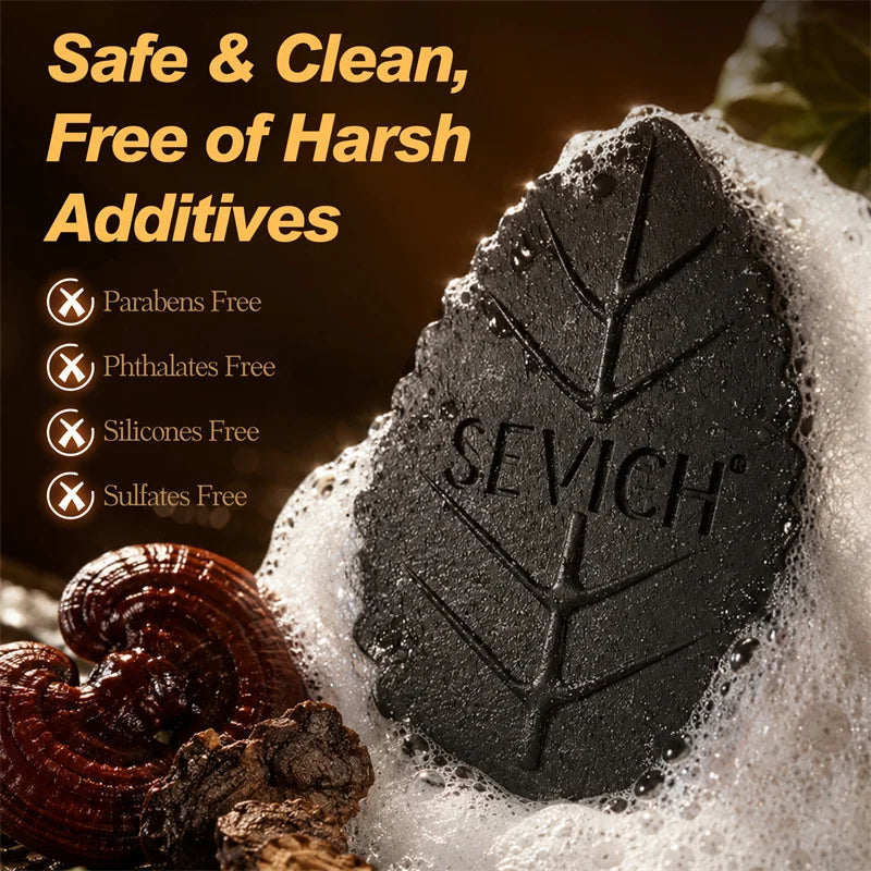 SEVICH Herbal Black Solid Shampoo Bar 120g | Oil Control Solid Shampoo Bar P3