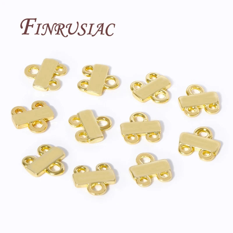 18K Gold Plated Layered Clasps & Pendant Bail Connectors Jewelry Findings P3