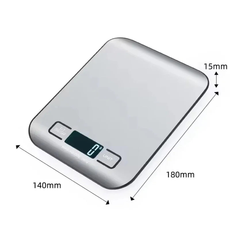 Precision 5kg Digital Kitchen Scale | Stainless Steel LED Display Digital Kitchen Scale P3