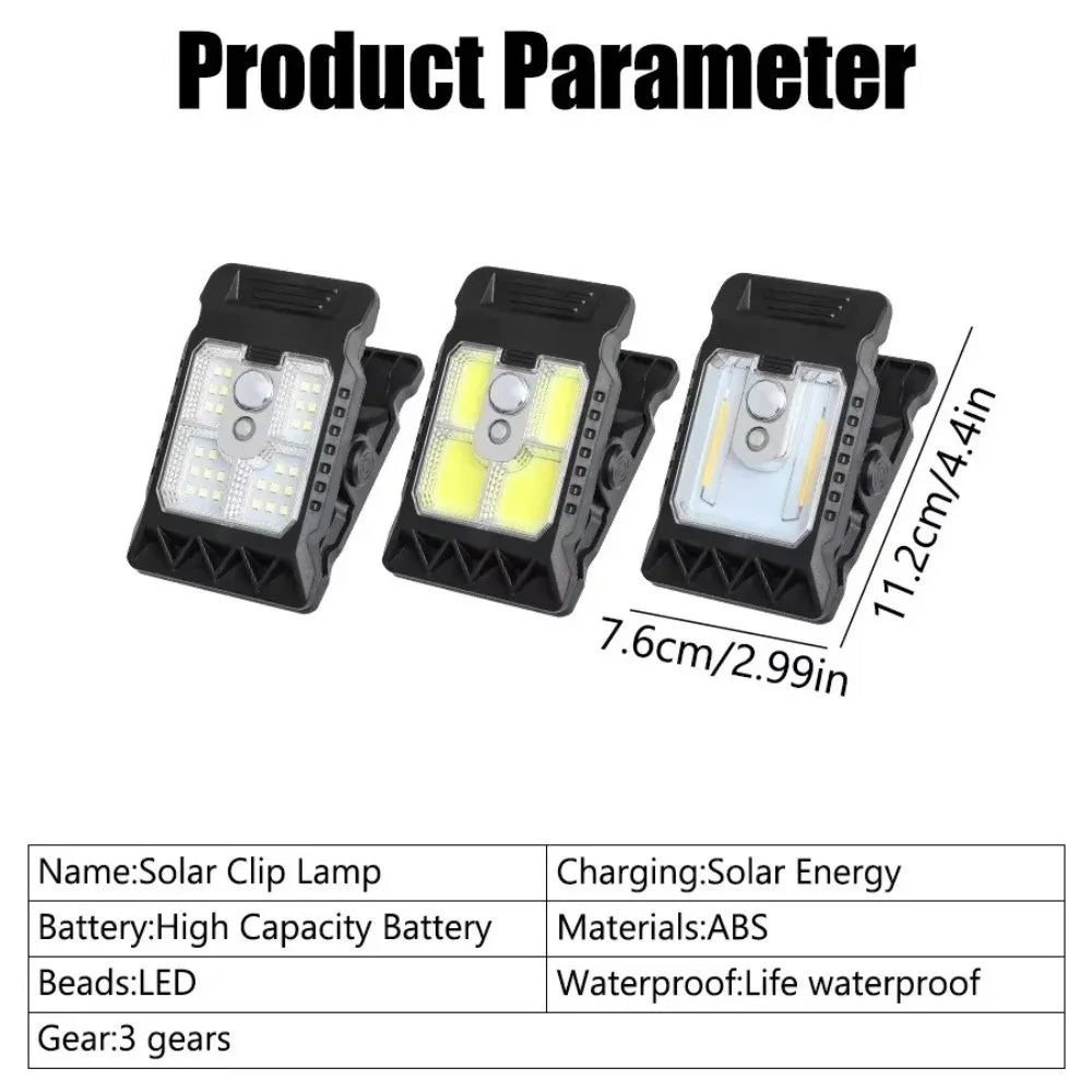 Solar Clip Light – 3 Modes Motion Sensor Waterproof LED Lamp Solar Outdoor Light P3