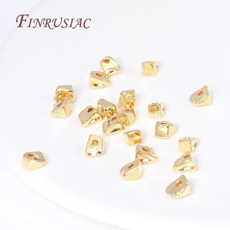 18K Gold Plated Brass Irregular Spacer Beads – DIY Jewelry Jewelry Spacer Beads P3