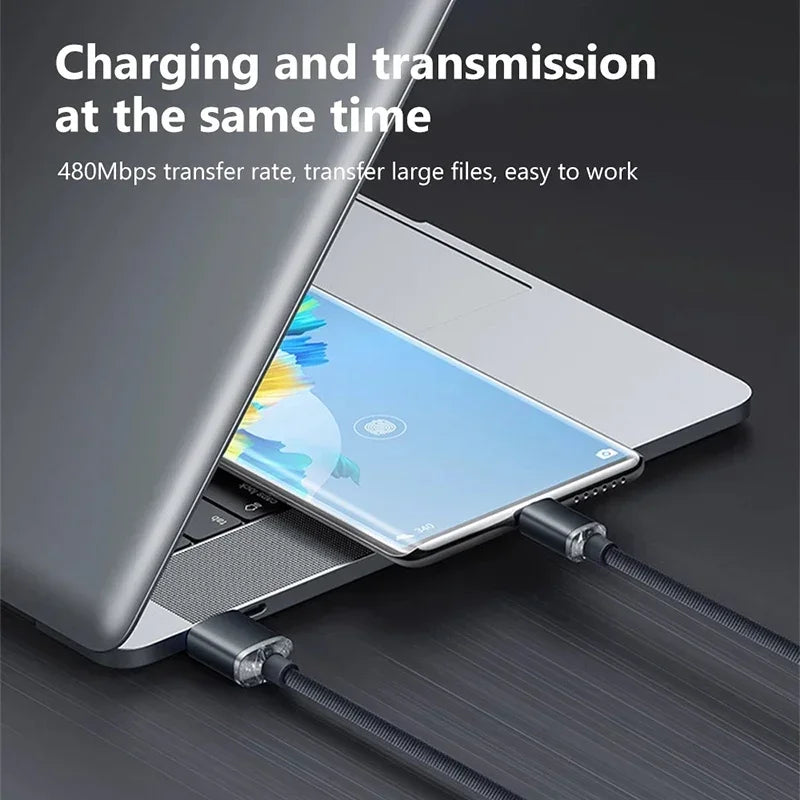 120W USB-C Braided Fast Charging Cable 6A | iPhone Samsung USB-C Charging Cable P3