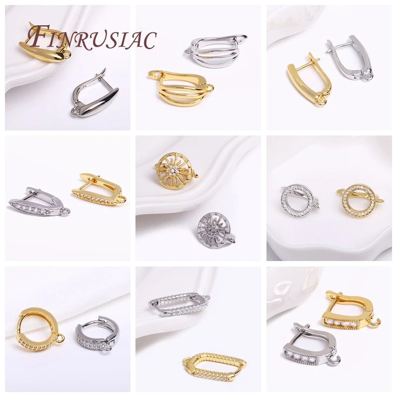 18K Gold Plated Brass Tassel Ear Wire Findings – DIY Jewelry Earring Making Findings P3