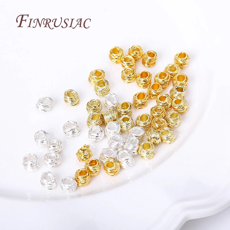 18K Gold Plated Spacer Beads – DIY Jewelry Making Round Beads Jewelry Making Beads P3