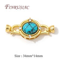 18K Gold Plated Natural Stone Jewelry Clasps & Necklace Findings Jewelry Clasp Findings P3 18K Real Gold Plated 2 pieces