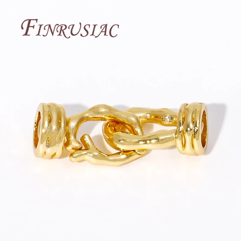 18K Gold Plated Cord End Clasp & Hook with End Caps – DIY Jewelry Jewelry Clasp Findings P3 18K Gold Plated 4 pieces
