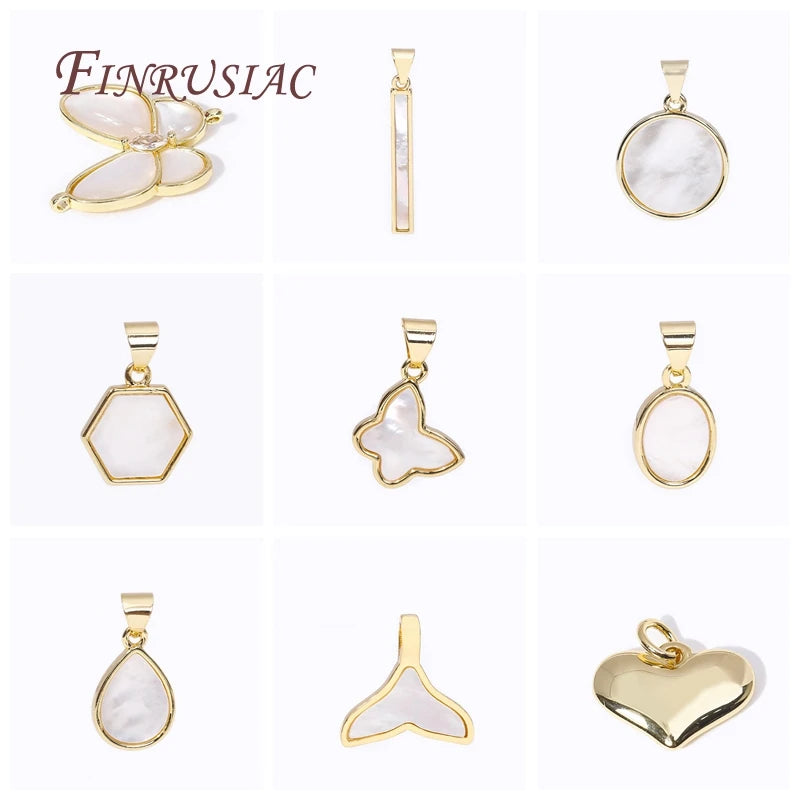 18K Gold Plated Heart Pendant Charm – DIY Brass Necklace Jewelry Pendant Charm P3