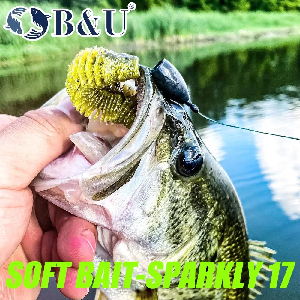 B&U 6-Pack 8.9cm Senko Wacky Worm Soft Lures – Bass & Perch Soft Fishing Lure P3