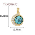 18K Gold Plated Brass Zircon Charm Pendant – DIY Jewelry Jewelry Charm Pendant P3 18K Real Gold Plated 1 piece