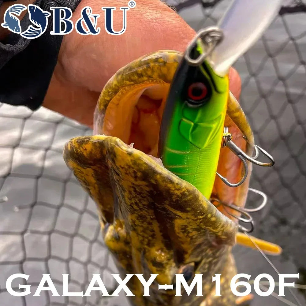 B&U 160mm Floating Minnow Jerkbait Lure – Bass Pike Saltwater Hard Minnow Lure P3