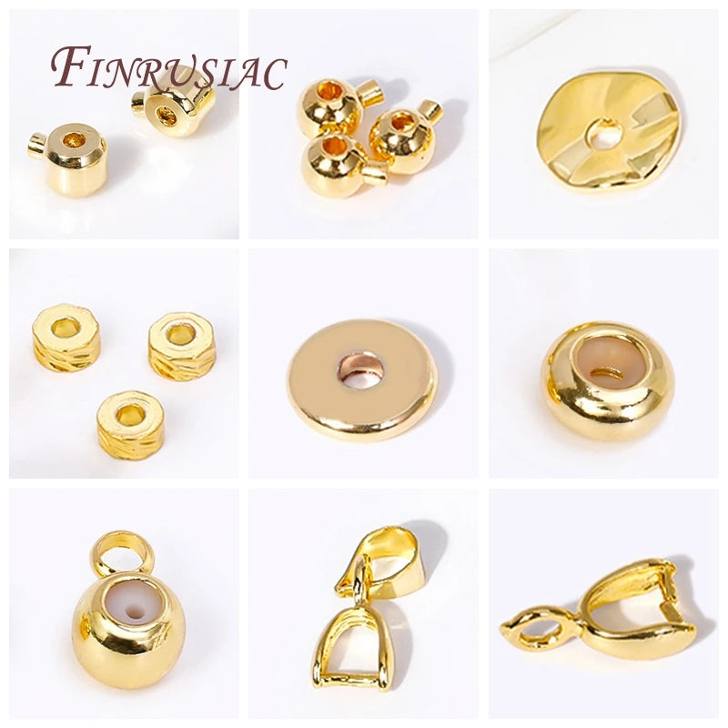 18K Gold Plated Wave Flat Spacer Beads 4/6/8mm | DIY Jewelry Jewelry Spacer Beads P3