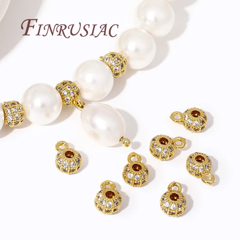 18K Gold Plated Zircon Pendant Bail Closed Ring – DIY Findings Jewelry Making Findings P3