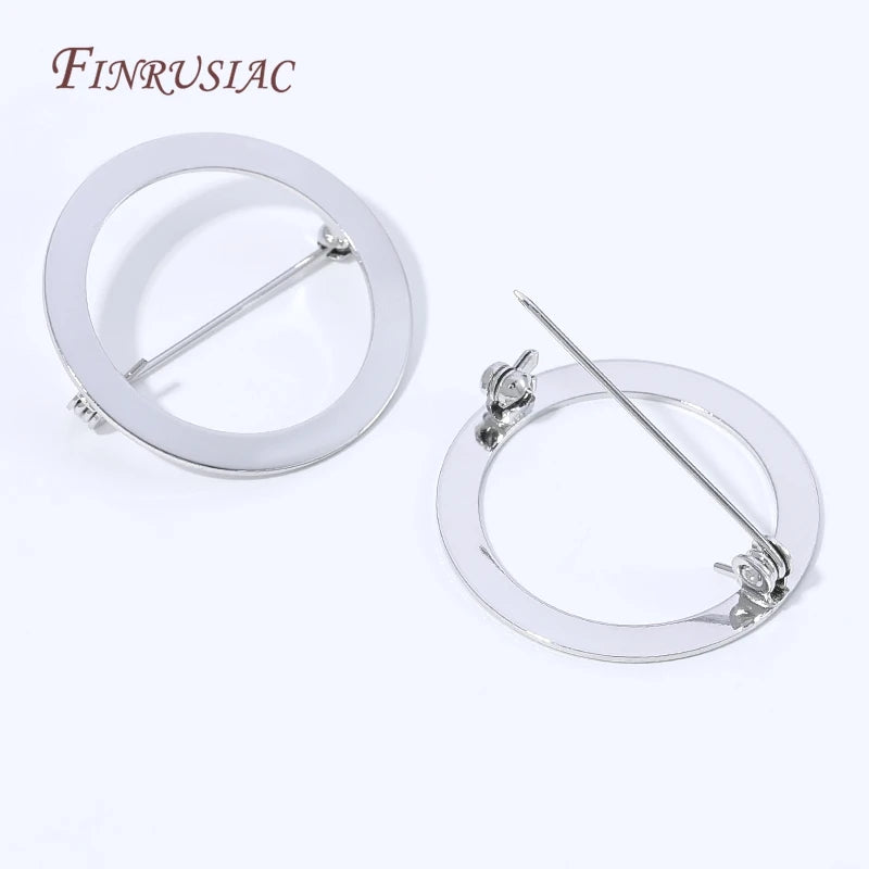 18K Gold Plated Round Brooch Pin Base – DIY Jewelry Finding Brooch Pin Finding P3
