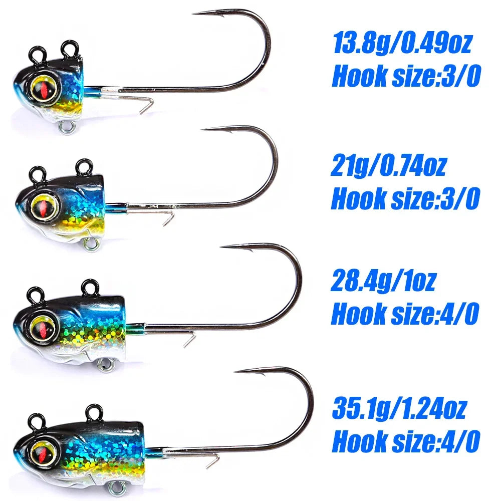 B&U Soft Swimbait Jig Head Hook 14g–33g | Saltwater Bass Lure Soft Fishing Lure P3