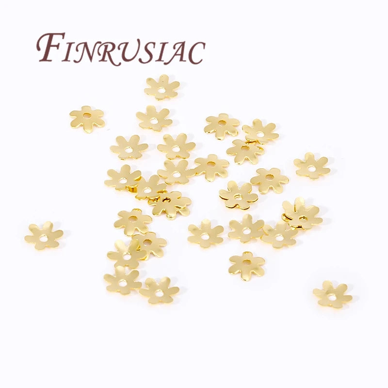 18K/14K Gold Plated Flower Bead Caps – DIY Jewelry Spacers Jewelry Bead Caps P3