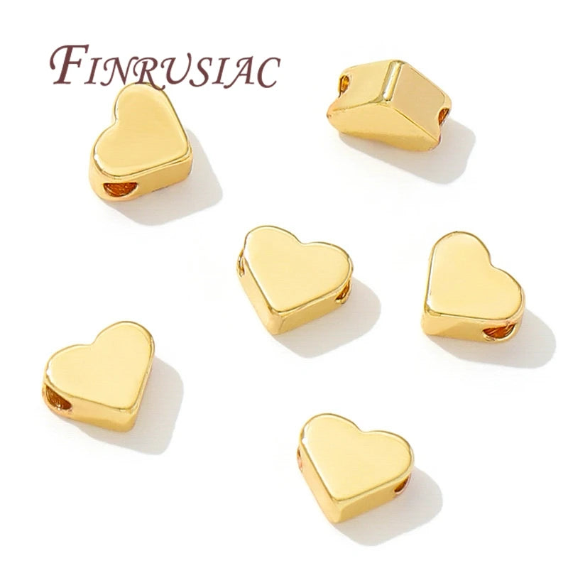 Heart Spacer Beads 18K Gold Plated – DIY Jewelry Findings Jewelry Spacer Beads P3