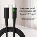PD 240W Dual USB-C Fast Charging Cable – 6A Nylon Braided USB-C Charging Cable P3 CC Black 2m