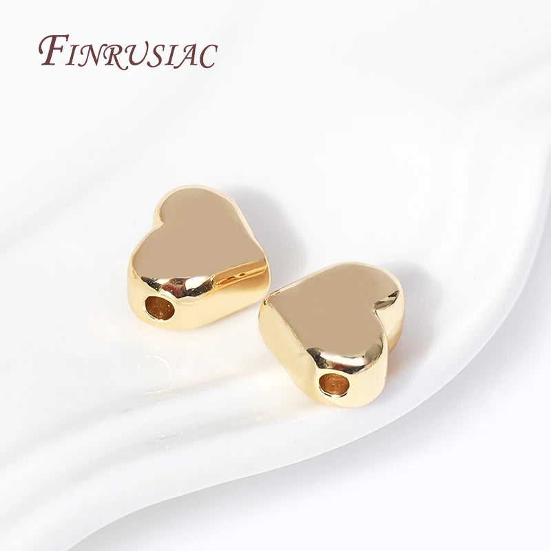 18K Gold Plated Heart Spacer Beads – DIY Jewelry Making Jewelry Spacer Beads P3