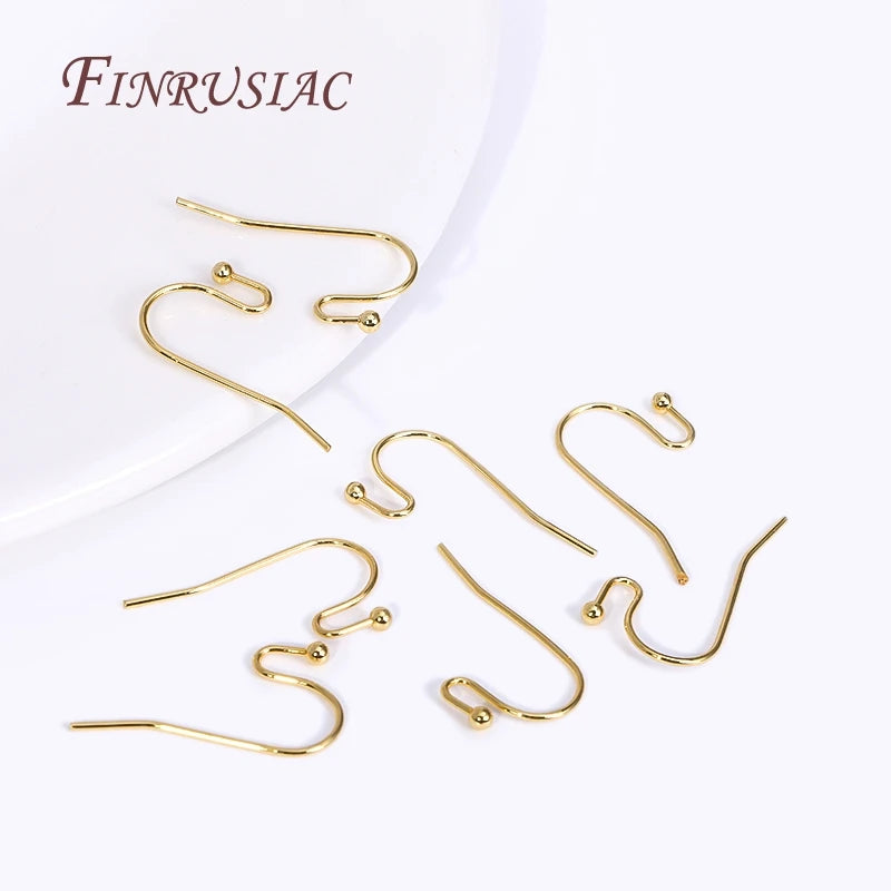 18K Gold Plated Earring Hooks | DIY Ear Wire Findings Earring Findings P3