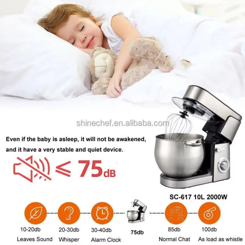 2000W 10L Planetary Stand Mixer – Dough, Bread & Cake Planetary Stand Mixer P3