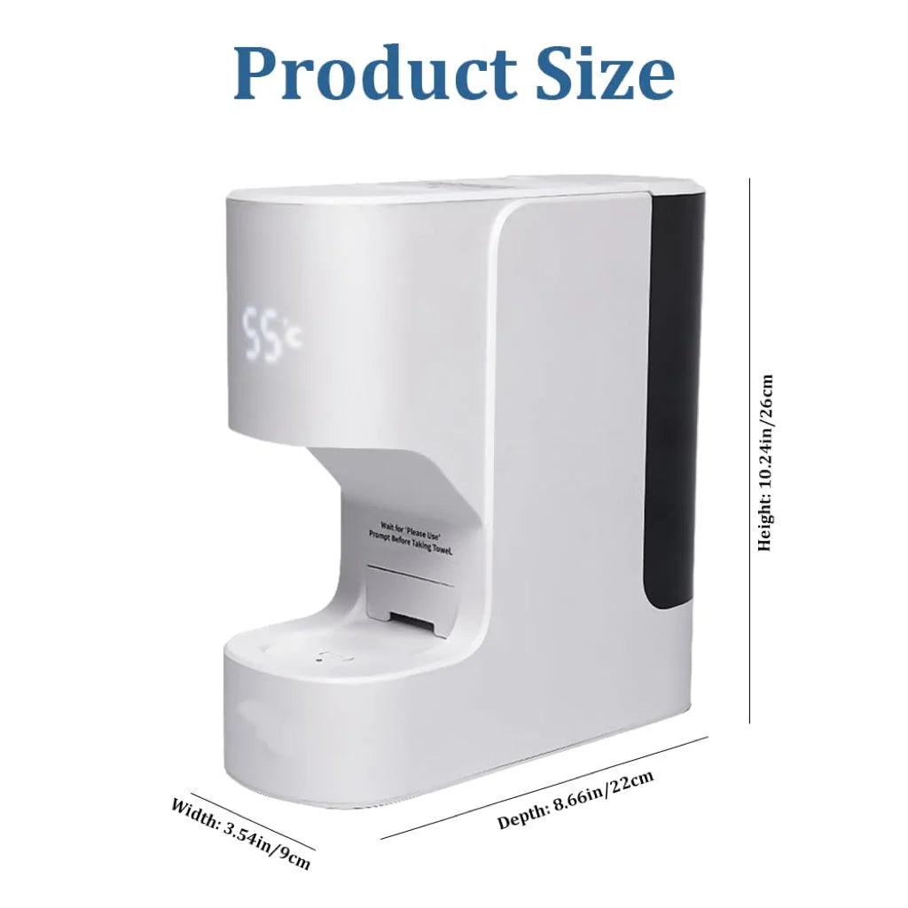 Hot Towel Warmer Dispenser 500ml Tank | 55°C Constant Temp Towel Warmer Dispenser P3
