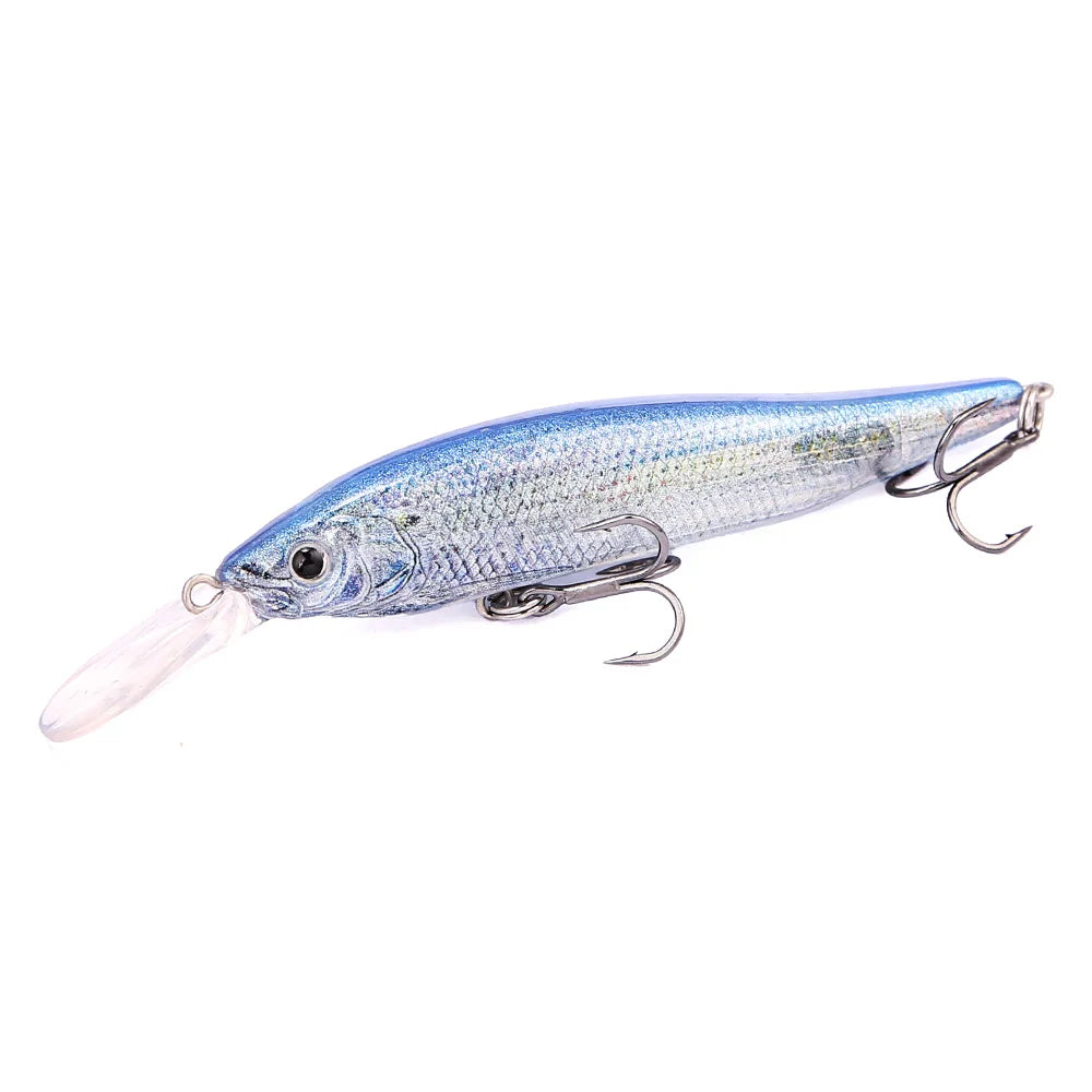 B&U Slow Floating Minnow Jerkbait – Pike Perch Chub Lure Hard Fishing Lure P3 Light blue 1pc-75mm-6.9g