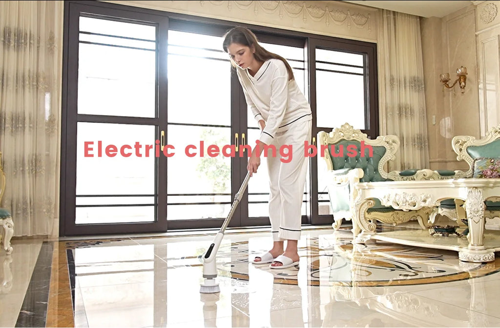 Electric Cleaning Brush Kit – Long-Handle Wireless Rechargeable Electric Cleaning Brush P3