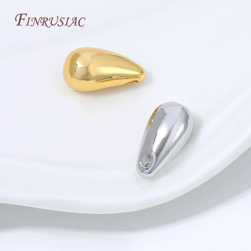 18K Gold Plated Teardrop Pendant Charm | DIY Jewelry Making Pendant Charm P3