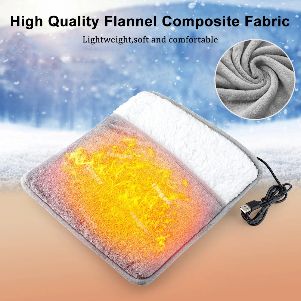 Raugee USB Electric Foot Warmer – Soft Plush Heating Pad Electric Foot Warmer P3