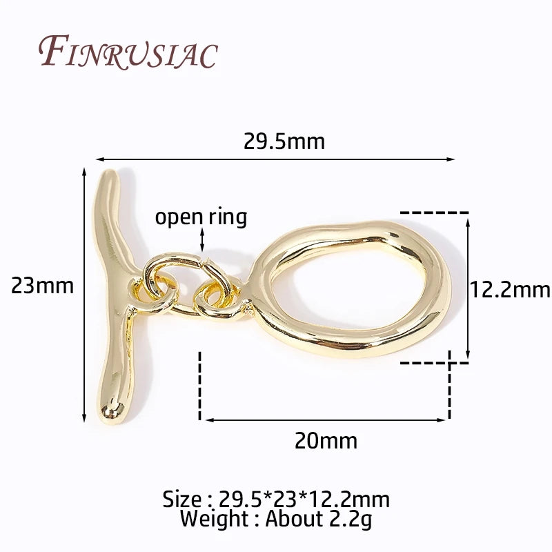 18K Gold Plated OT Toggle Clasps – DIY Bracelet & Necklace Jewelry Toggle Clasp P3 18K Real gold plated 2 Pieces
