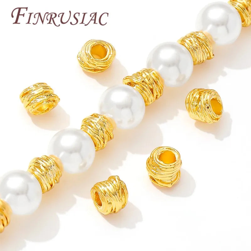 18K Gold Plated Spacer Beads – DIY Jewelry Making Round Beads Jewelry Making Beads P3