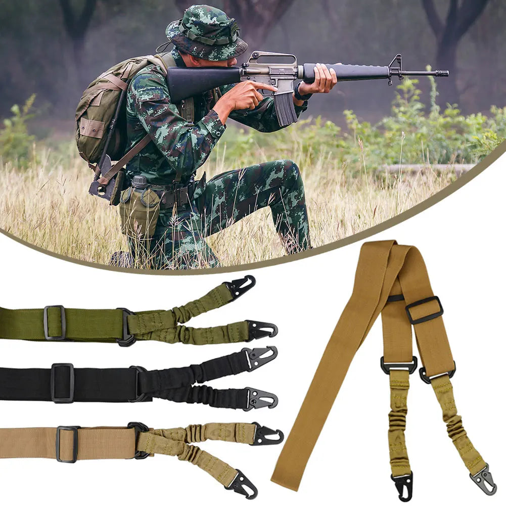 3-Point Tactical Gun Sling – Adjustable Airsoft Rifle Strap Tactical Gun Sling P3