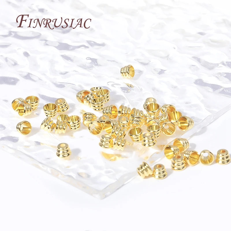 18K Gold Plated Brass Bead Caps Cone | DIY Tassel Jewelry Findings Jewelry Making Findings P3
