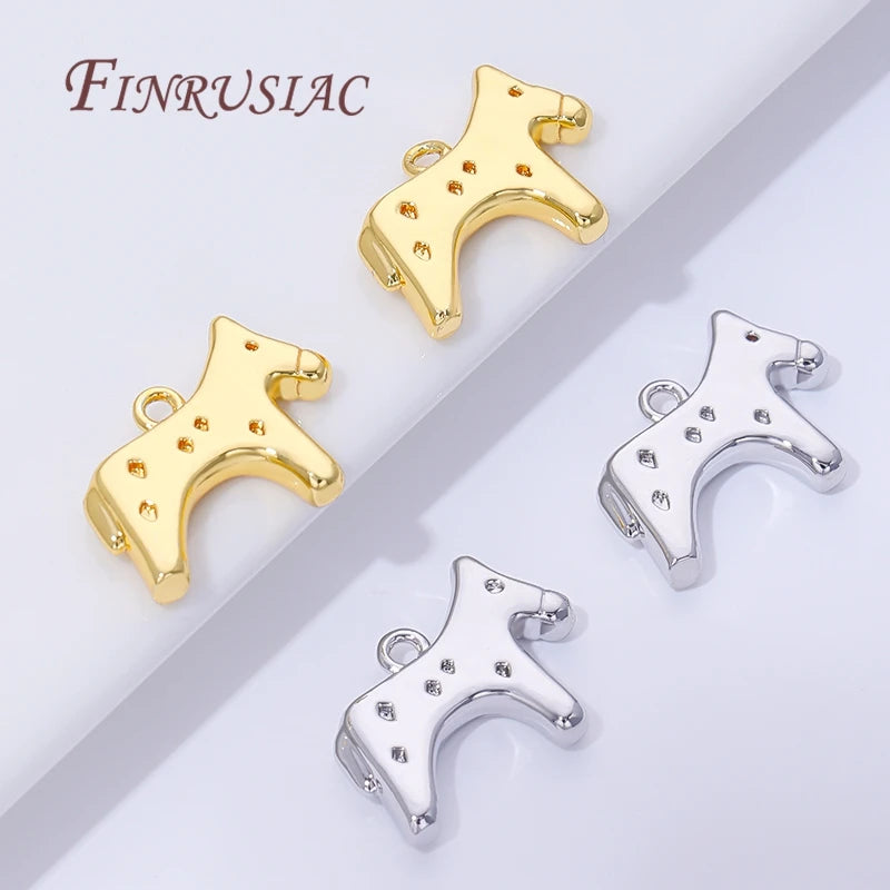 18K Gold Plated Brass Horse Charms 20x14mm – Jewelry Findings Jewelry Charm Finding P3