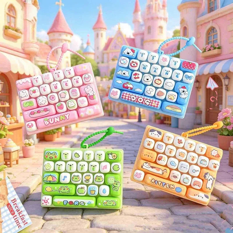 26-Key Fidget Keyboard Keychain Clicker Toy – Bag Pendant Gift Fidget Keychain Toy P3