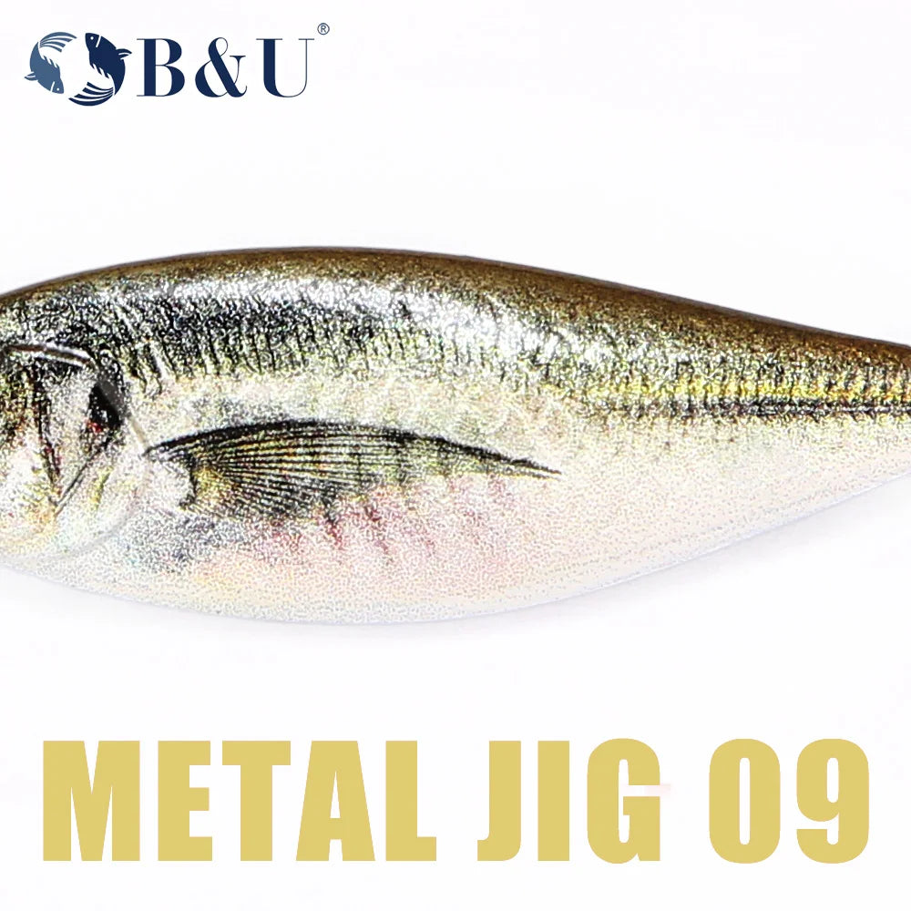 B&U Metal Jig Spoon Lure – 3D Eye Laser Sinking Spinner Bait Metal Jig Lure P3