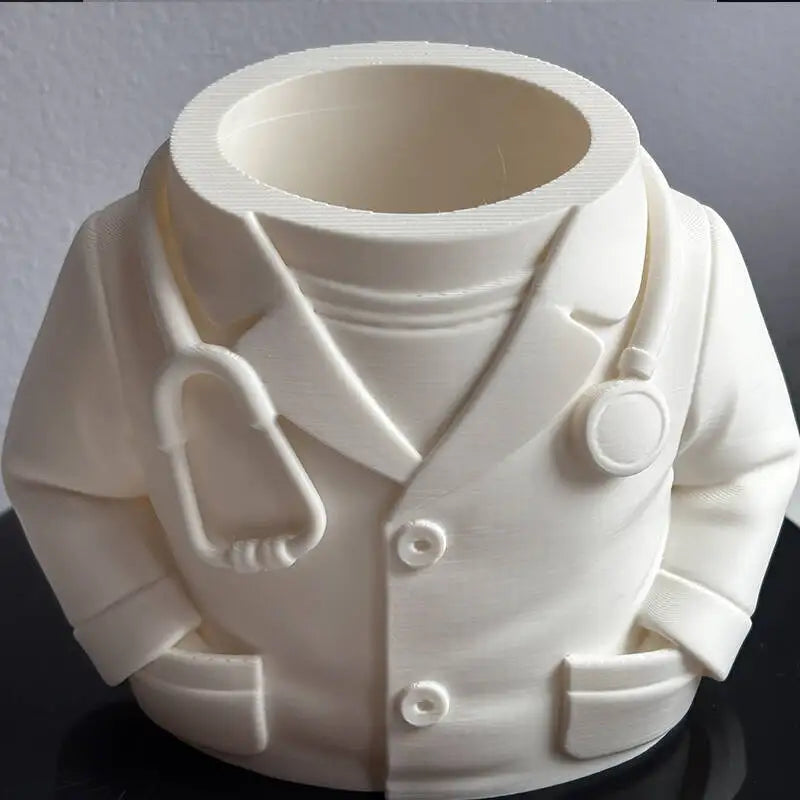 3D Printed Doctor & Nurse Figurine Pen Holder | Desk Organizer Figurine Pen Holder P3