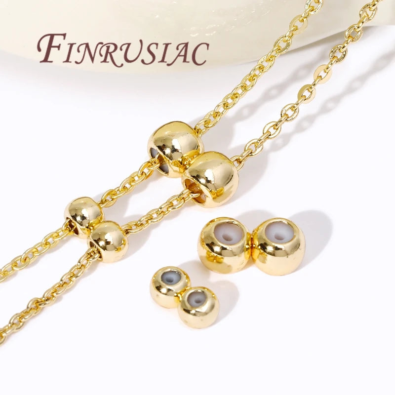 14K Gold Stopper Spacer Beads 3mm 4mm | Non-Slip Silicone Ring Jewelry Spacer Beads P3