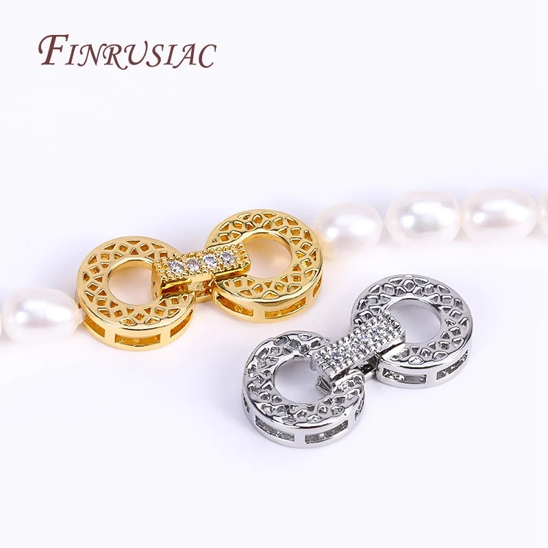 18K Gold Plated Zircon Clasp Connector Beads | DIY Jewelry Jewelry Clasp Findings P3