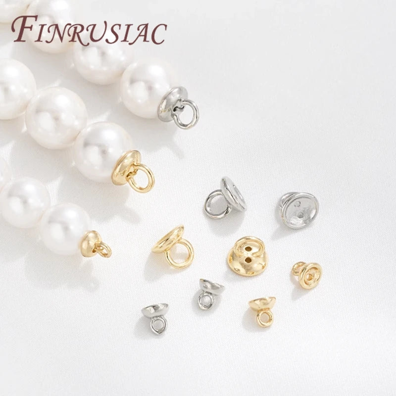 18K Gold Plated Crimp Beads & End Connectors – 4mm Findings Jewelry Findings P3