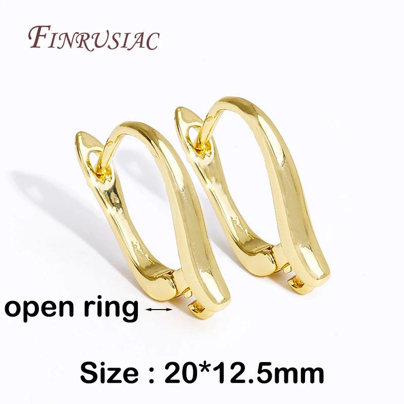 18K Gold Plated Earring Hooks & Clasps – DIY Jewelry Findings Earring Findings P3 18K Real Gold Plated 1 pair