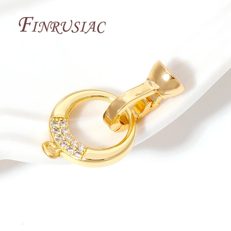 18K Gold Plated Zircon Clasp Connectors – DIY Jewelry Making Jewelry Clasp Connector P3