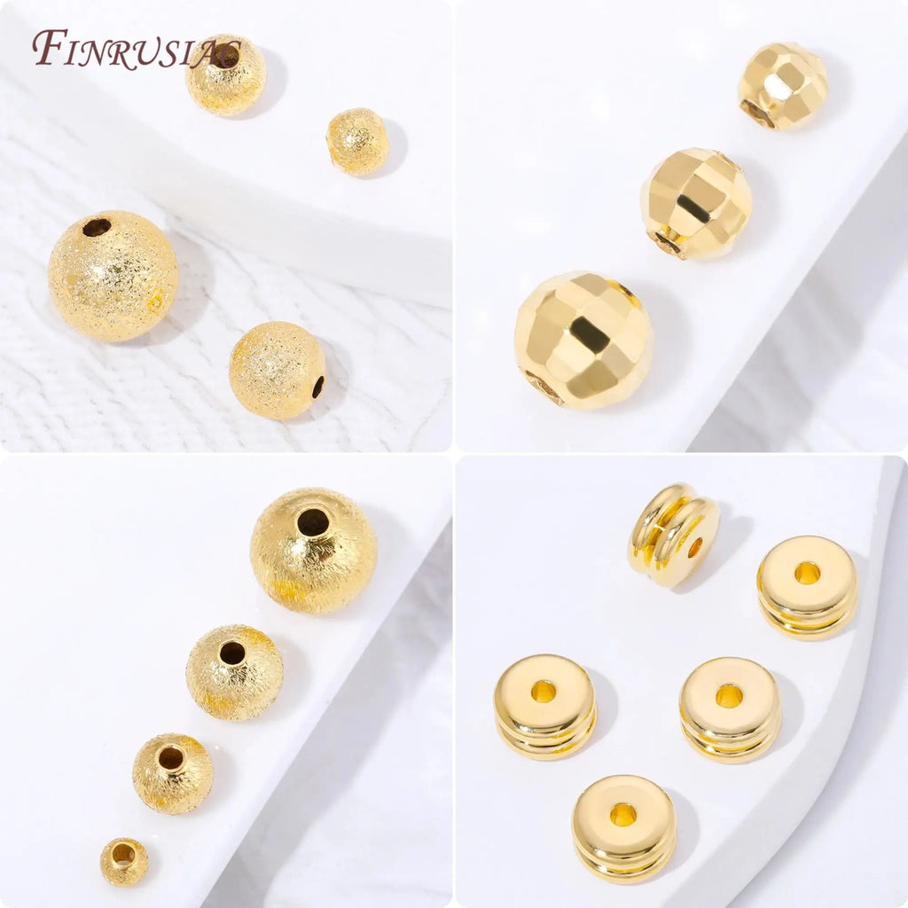18K Gold Plated Spacer Beads – Brass DIY Jewelry Findings Jewelry Spacer Beads P3