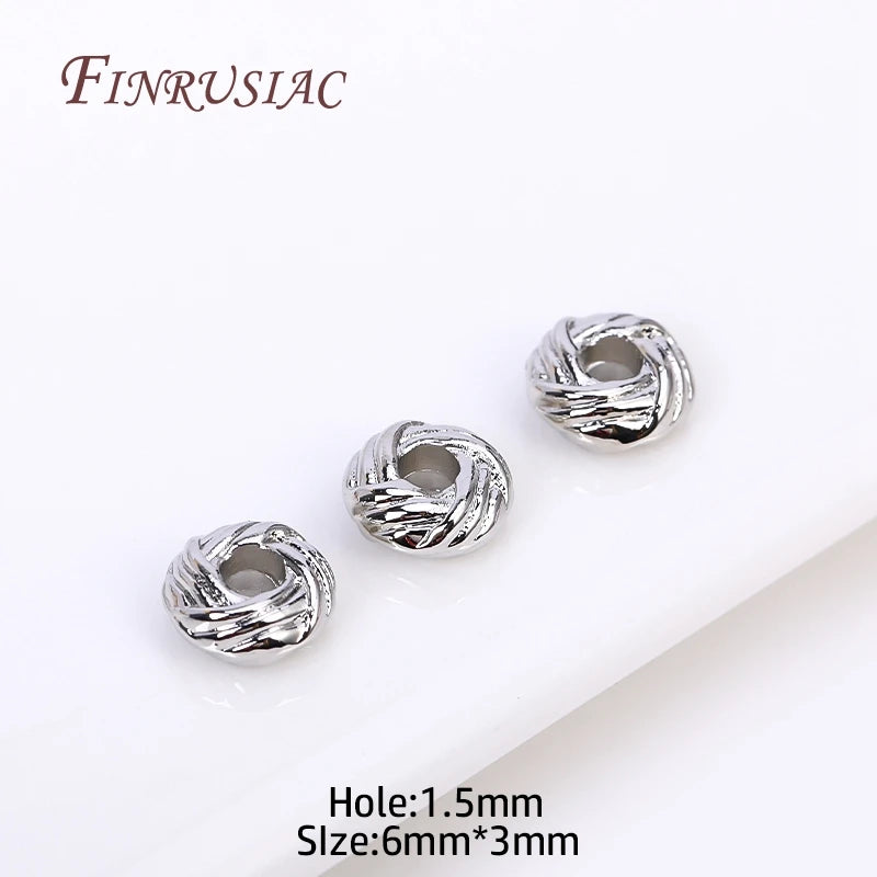 14k/18k/Rhodium Plated Metal Separator Beads | DIY Jewelry Jewelry Making Beads P3 Rhodium Plated 20 pcs